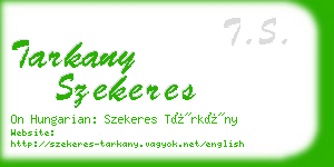 tarkany szekeres business card